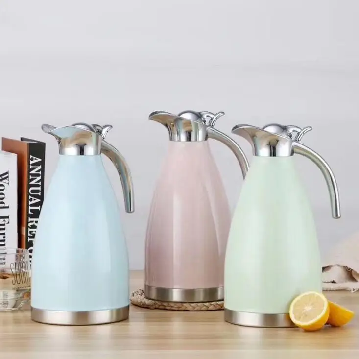 

2L Thermos Kettle Vacuum Flasks Insulation Cup Stainless Steel Bottles Hand Pressing Keep Heat/Cold Water Jug Kitchen Coffee Tea