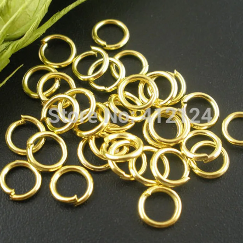 500Pcs Gold Plated Round Alloy Open Jump Rings Jewelry DIY Findings