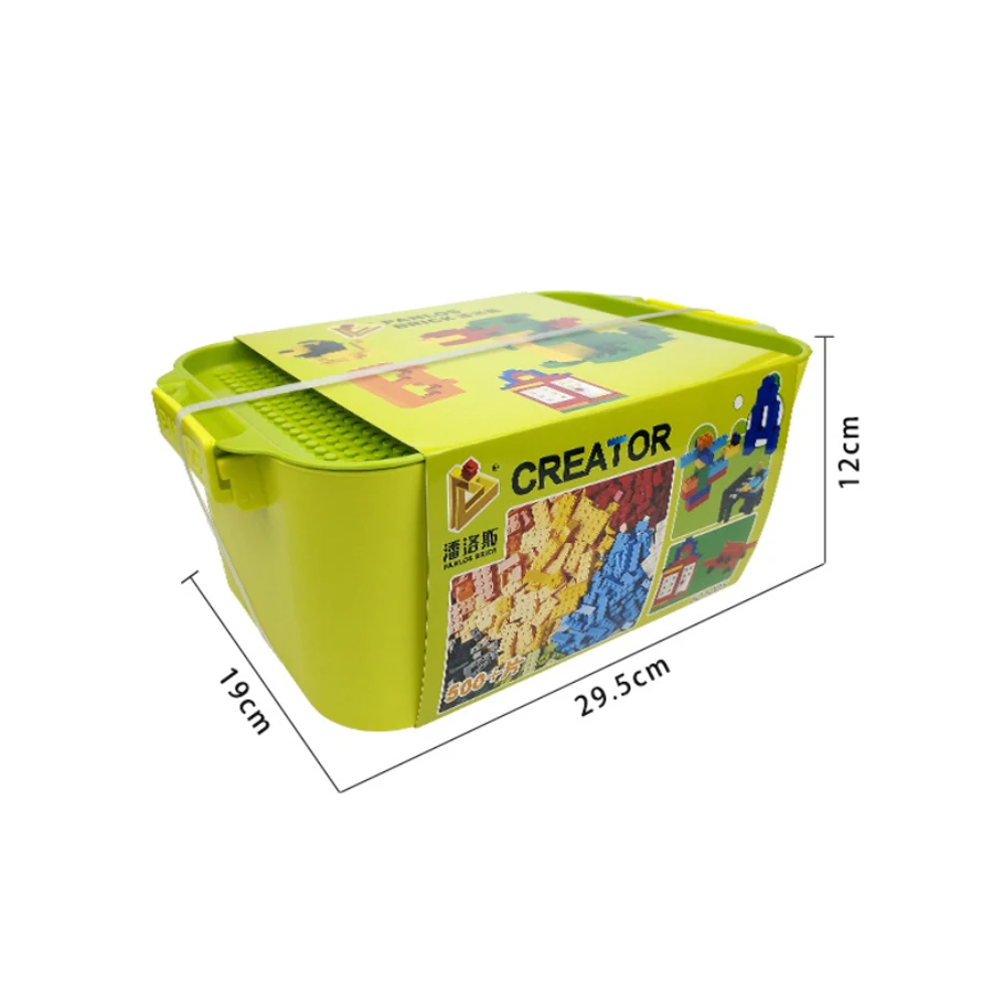 DIY Assembly Bucket 500PCS Small Particle Rainbow Building Block Toys Children's Intelligence Assembly Building Block Toys