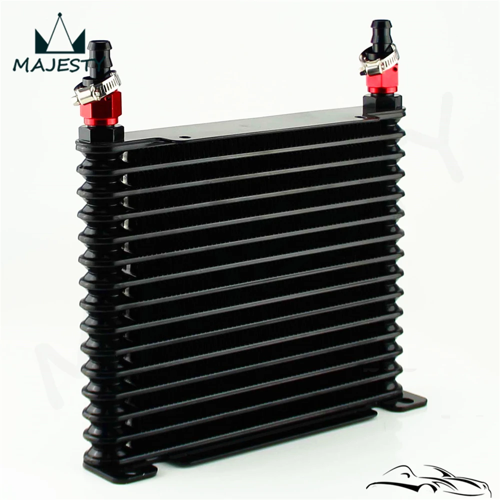 8-AN-32MM-15-ROW-ENGINE-TRANSMISSION-RACING-COATED-ALUMINUM-OIL-COOLER-Fittings |