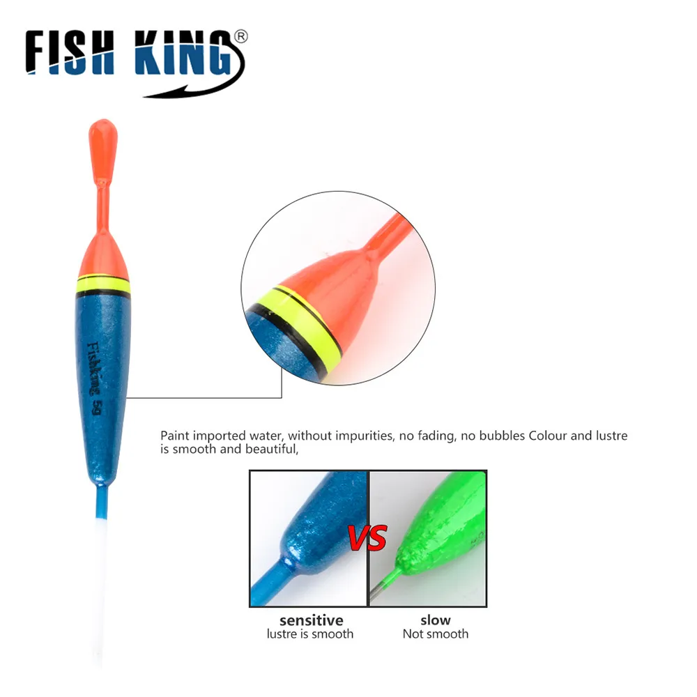 FISH KING, 4 шт./лот, разные размеры, цвет, Articulos De Pesca, поплавок, набор, буй, Boia, поплавки для ловли карпа, рыболовные снасти, аксессуары, flotador