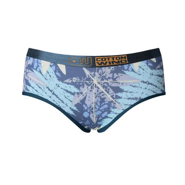 Maple leaf print women men underwear Cotton Lovers Underwear Lover Panties Couples Underwear Mid