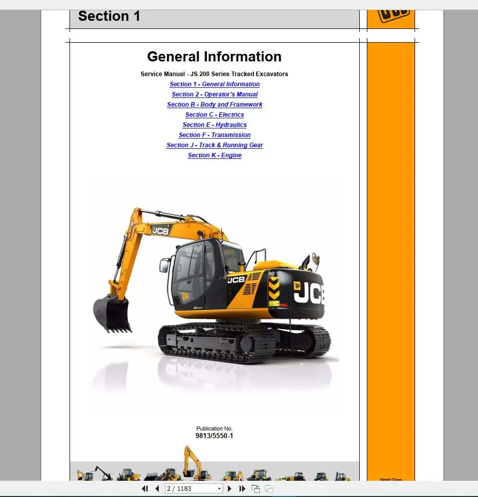 Сервис jcb инструкции PDF