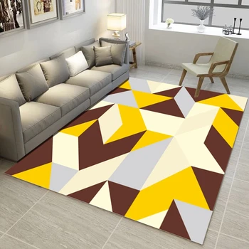

Geometric pattern carpet living room floor mat home coffee table modern minimalist living room floor Children crawling mat