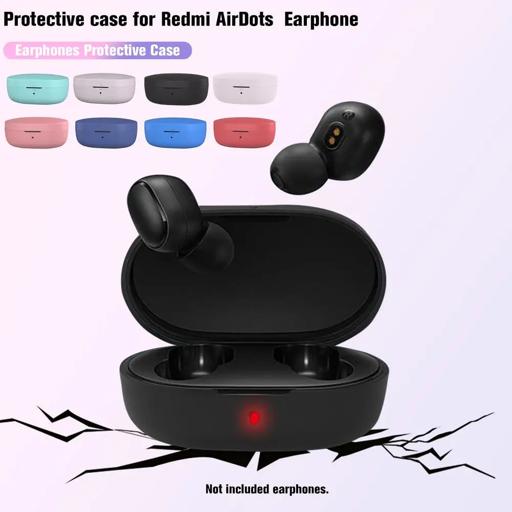 

Anti-shock Flexible Silicone Cover Comprehensive Protective Case For Xiaomi Redmi Airdots TWS Bluetooth Earphone Accessories