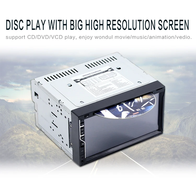 ANLUD Car Monitor DVD GPS MP5 Player 6.95 LCD Touch Screen 2DIN Autoradio In-Dash FM Radio with Remote for Rear View Camera (10)