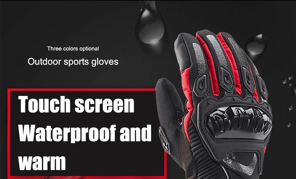 Foxcncar motorcycle gloves 100% Waterproof windproof Winter warm Guantes Moto Luvas Touch Screen Motosiklet Eldiveni Protective (7)