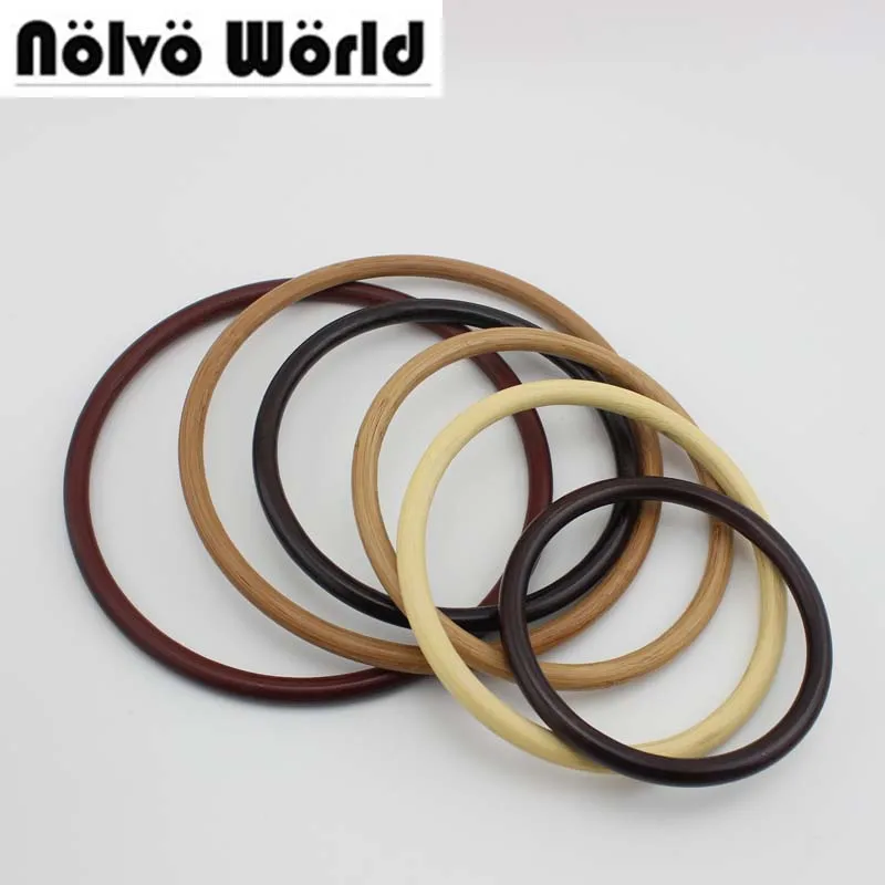 

20 pairs=40 pieces,bulk order 12cm 15cm 19cm Real Bamboo Round Welded Ring knit bags handbag handle,sew crochet bag weld handles