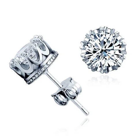 Женские и мужские серьги гвоздики с цирконием золотистого цвета|earrings fashion|fashion