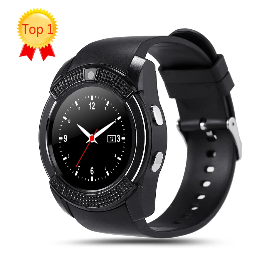 V8 Smart Watch Clock With Sim TF Card Slot Bluetooth Connectivity for ios Android Phone watch
