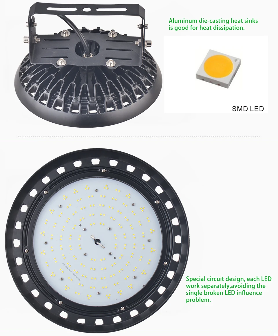 200 ватт High Bay UFO светодиодный осветительный прибор для складской мастерской