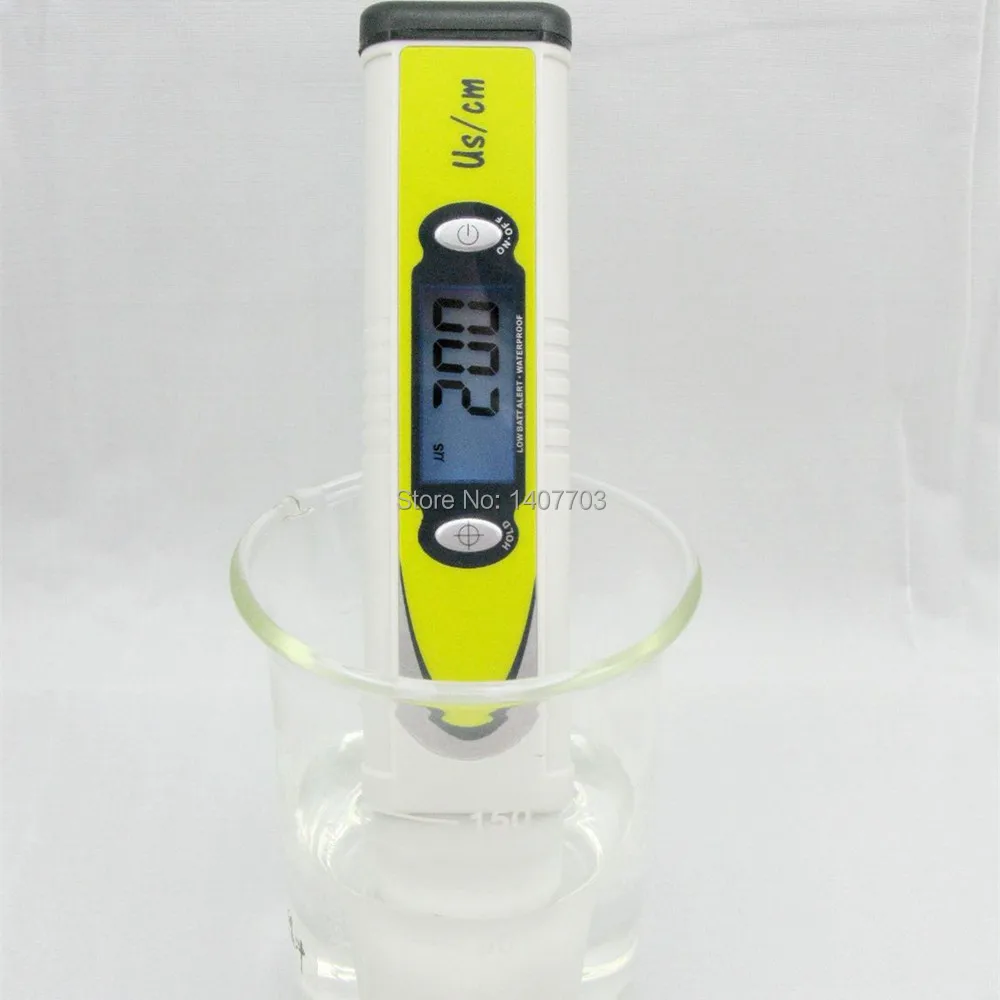 

Wattson waterproof backlit conductivity meter with hold in plastic box