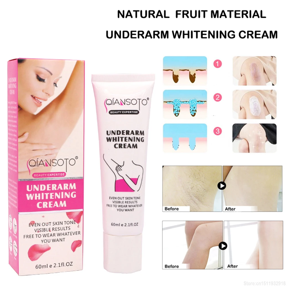 QIANSOTO Body Creams Armpit Whitening Cream Between Legs Knees Private Parts Whitening Formula Armpit Whitener Intimate TSLM1