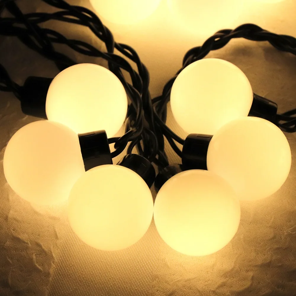 Светодиодный светильник для сада, 4,8 м, гирлянды, 220 В, ЕС, 20 лампочек, Свадебная вечеринка, освещение, Сказочная гирлянда, открытый декор для дворика KQ