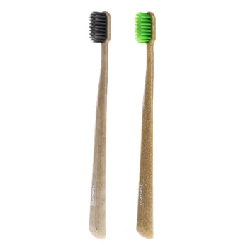 

2Pcs Green Tea Nano Carbon Bamboo Toothbrush Ultra-Thin 0.01mm Soft Deep Clean Accessory