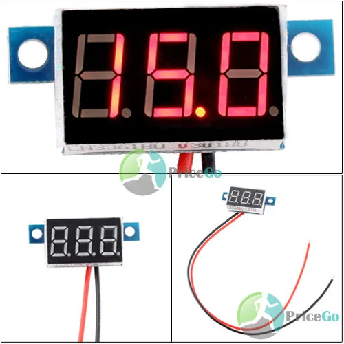 Laurieshop New hot Mini Digital Voltmeter 3.3-30V Red LED Vehicles Motor Voltage Panel Meter Funny | Инструменты