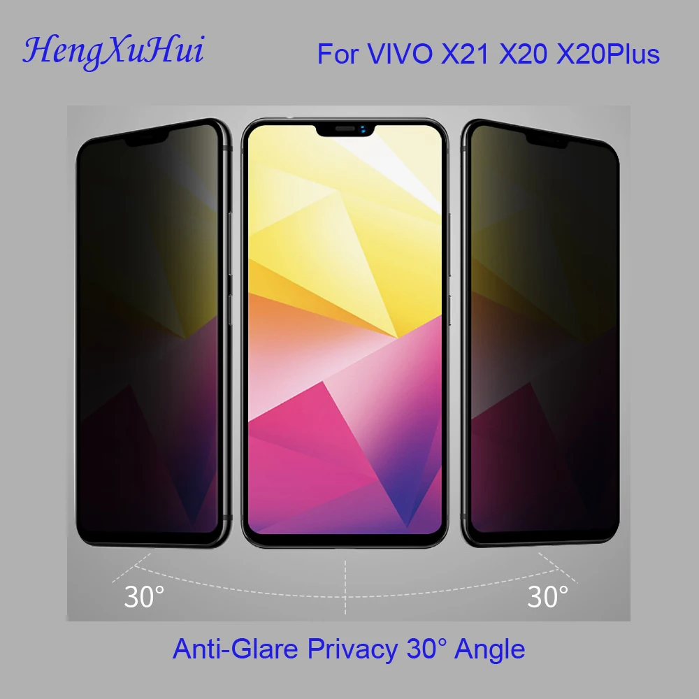 

Screen Protectors For VIVO X21 X20 Plus Anti Glare Privacy 2.5D Full glued Full Cover Glass