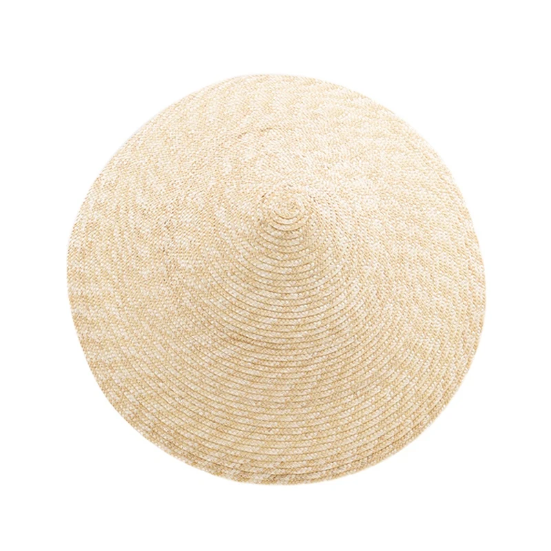 

NEW-Large Brim Conical Natural Color Bamboo Rain Straw Sun Hat Female Women Funny Cylindrical Steeple-Crown Cap