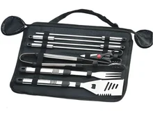 Stainless steel BBQ tools,GaiaBBQ B01,8 pcs,Suit field outdoor accessories BBQ,Oxford cloth bags,Postage Free