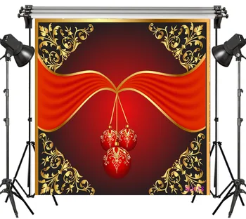 

LB Polyester & Vinyl Christmas Vintage Ornate Baroque Style Studio Backdrop Photography Photo Props Photographic Background