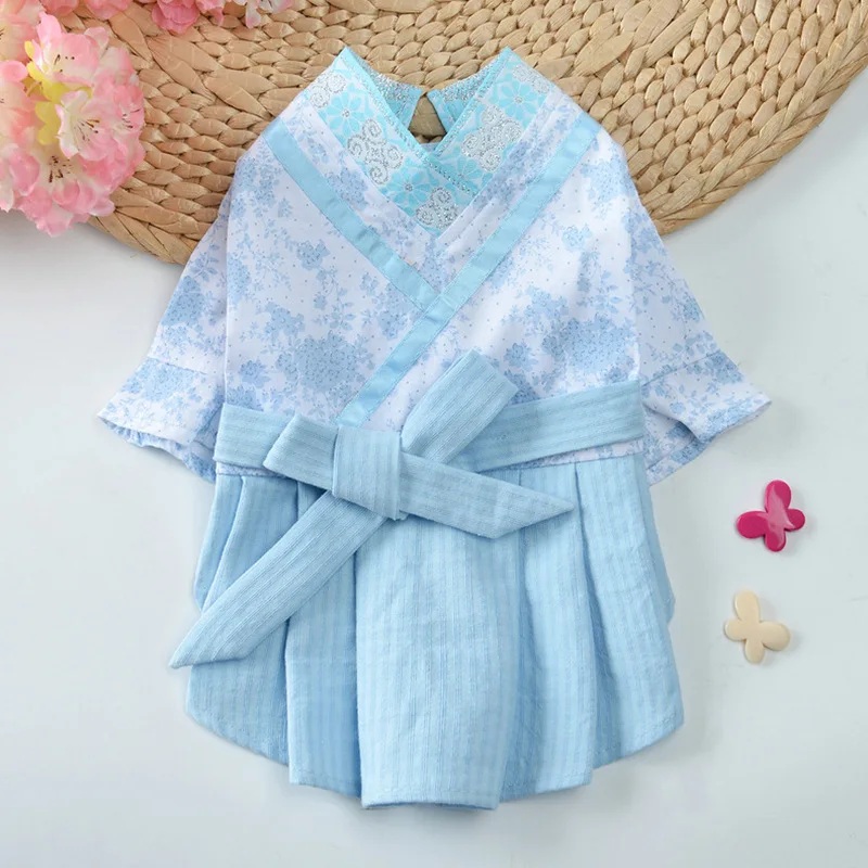 Одежда Hanfu в китайском стиле для собак японское кимоно костюм маленькой собаки