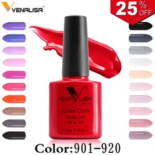 Free Shipping Nail Art Design Manicure Venalisa CANNI 60 Color 7.5Ml Soak Off Enamel Gel Polish LED UV Gel Nail Polishes Lacquer