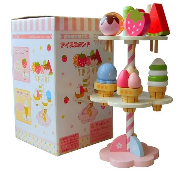 Baby Toys Simulation Magnetic Ice Cream Wooden Toys Set Pretend Play Kitchen Food Baby Infant Toys
