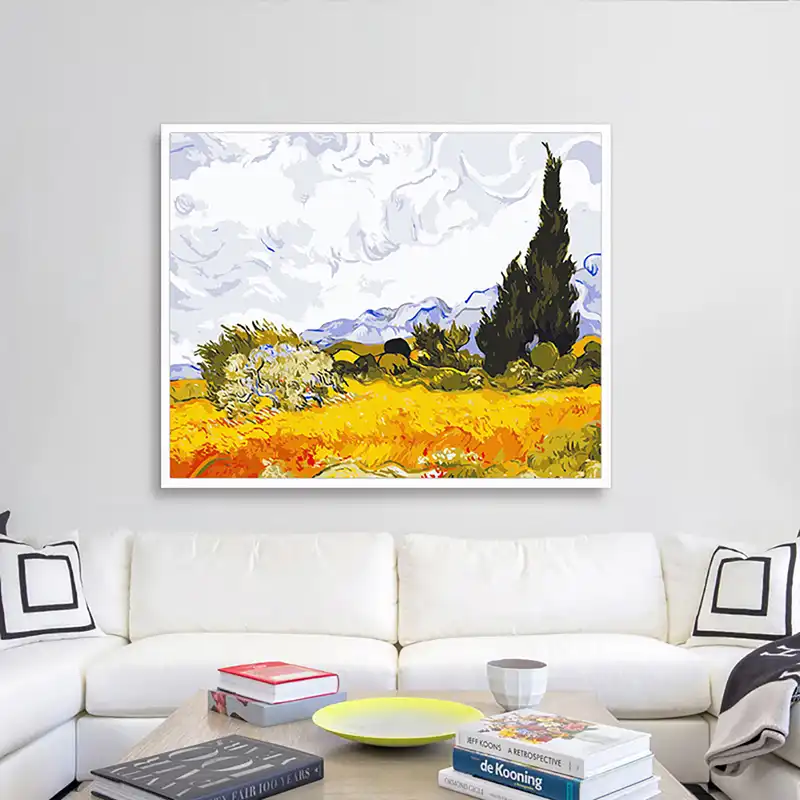 Van Gogh Cypress Diy Painting By Numbers Art Paint Decorative