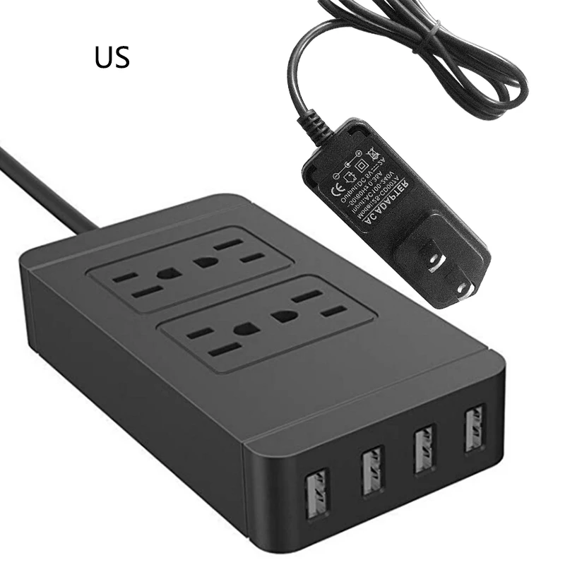 Цена Блок питания с USB Mibote Smart 4 Outlet surge protector блок питания с 4 портами USB зарядное устройство 6 футов Шнур питания 2500 Вт 100 240 В