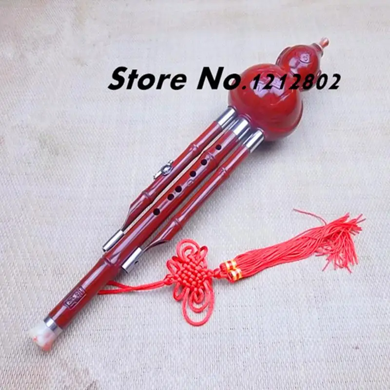 

Chinese Cucurbit Flute Hulusi Resin Gourd Flauta Hulusi C/ Bb Key Imitation Redwood Calabash Flute Hulusi Folk Instrument