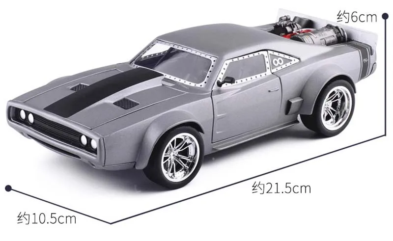 Модель игрушечного автомобиля 1:24 Fast And Furious F8 DOM'S Diecast модель 1972 Плимут GTX