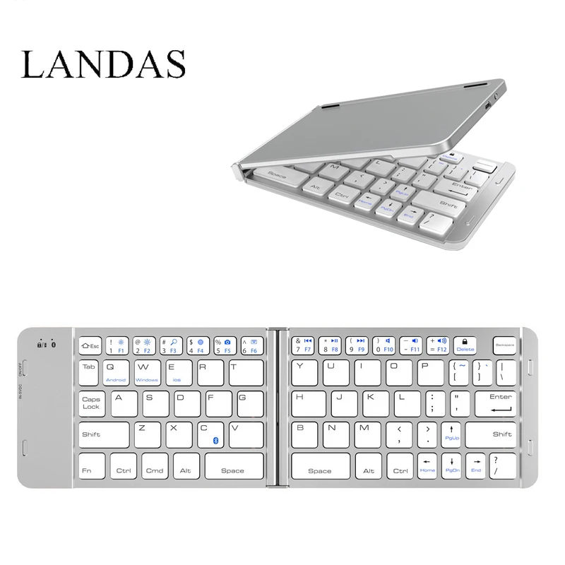 

Landas Mini Foldable Keyboard Wireless 3.0 For iPhone Smart Phone Folding Keyboard Bluetooth Wireless For iPad For Xiao Mi