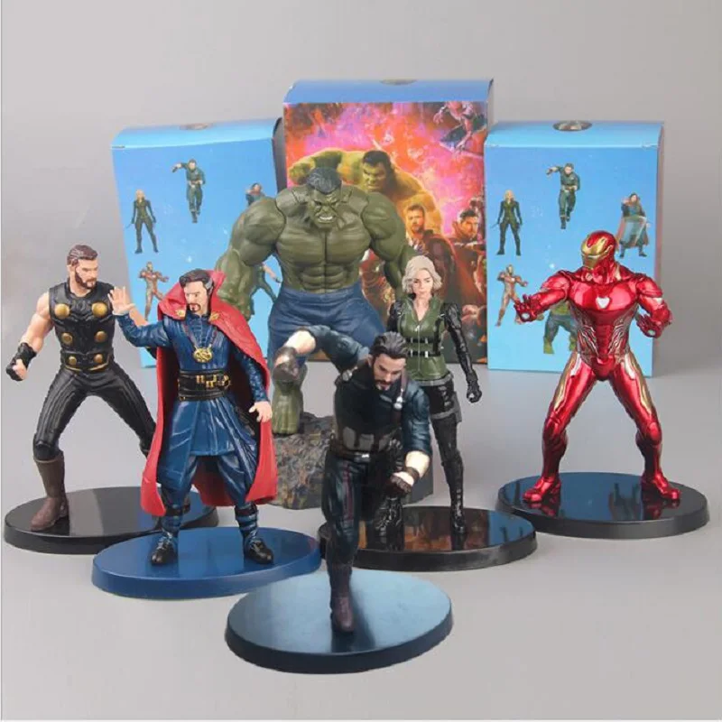 Аниме Marvel Мстители Коллекция кукла Фигурка игрушка Мультфильм Тор Доктор