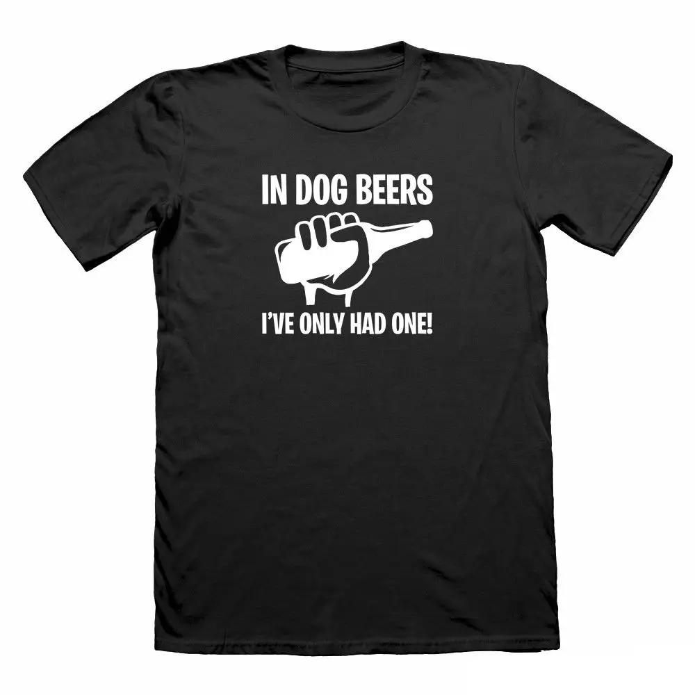 В собака пива у меня был только один забавная футболка для мужчин DRINKING T SHIRT