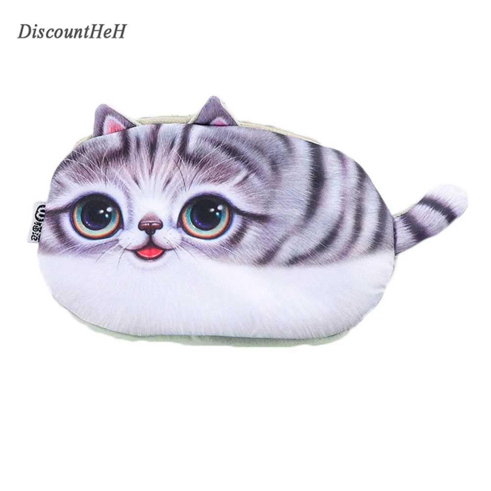 Novelty Cat Flannel School Supplies Stationery Gift Estuches School Cute Pencil Box Pencil Bag Kawaii Pencil Case