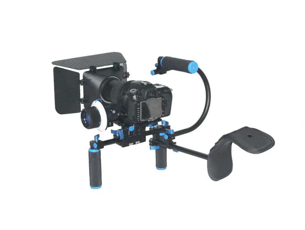 

DSLR Video Camera Support System Camera Shoulder Stabilizer Shoulder Mount+Matte Box+Follow Focus+C -Shaped Support Bracket