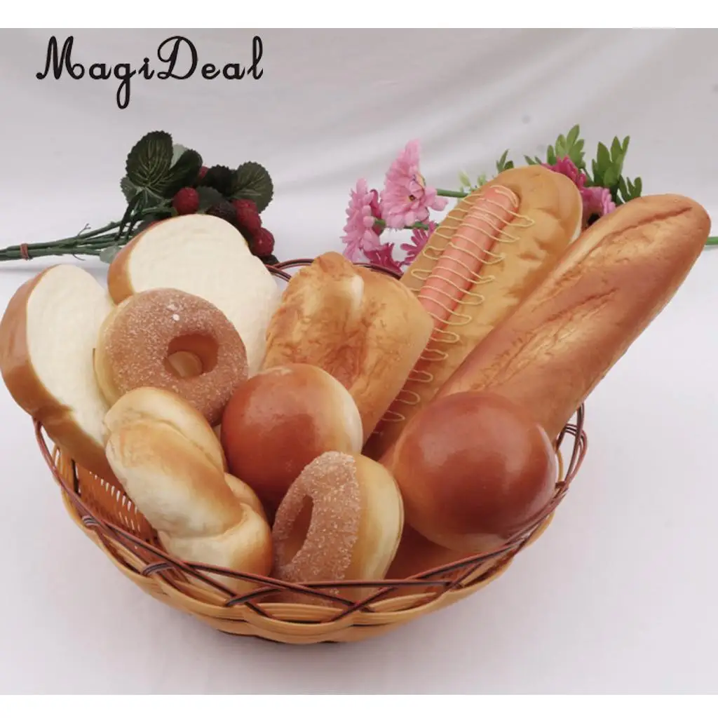 MagiDeal Artificial French Loaf Bread - Decorative Foam Food Fake Bread Desserts Car Bolster Kids Pretend Toy Games Play Props	
