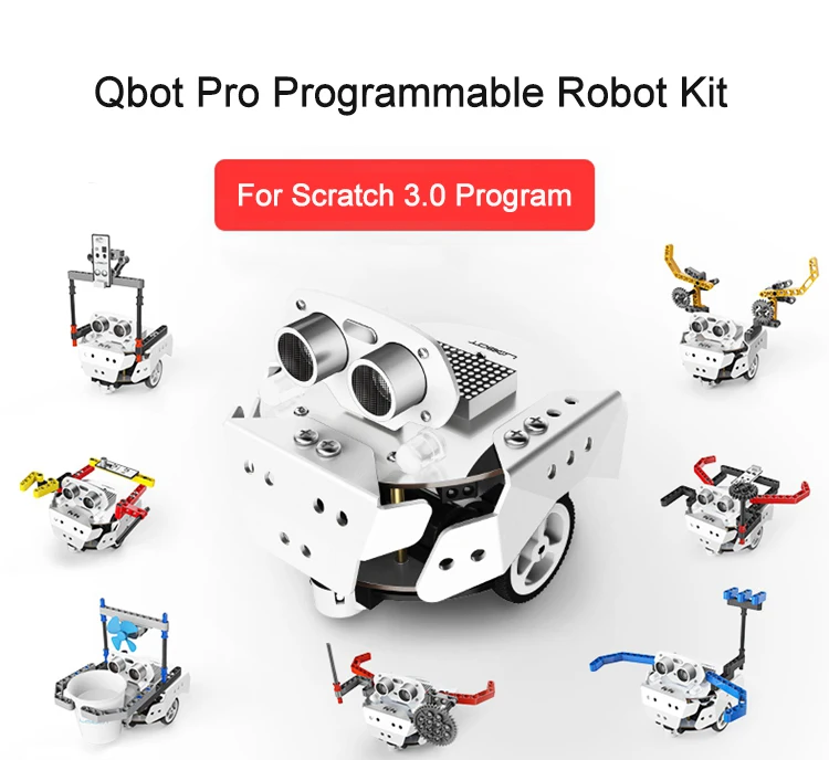 Программируемый робот комплект умный робот автомобиль незавершенный для царапин совместим с Arduino Qbot Pro