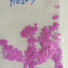 Милый неоновый фиолетовый устойчив к растворителям блеск украшение для ногтей в виде бабочки наклейки для ногтей украшения