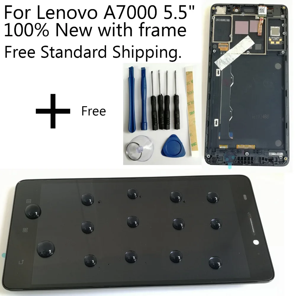 Shyueda 100% новый с рамкой 5 дюймов для Lenovo A7000 дюйма 720x1280 пикселей IPS ЖК-дисплей