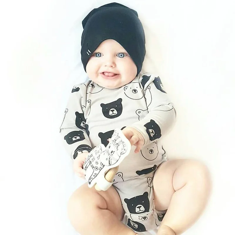 

TinyPeople Pole Bear Long Sleeve baby Bodysuits Newborn Spring Tiny Cottons baby Girls Boys Clothes Kids Baby Outfits Jumpsuit
