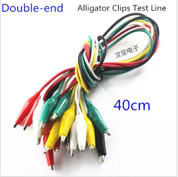 

5 colors double-ended alligator clips jumper wire mini test clips with cable total 10pcs insulated crocodile clips test leads