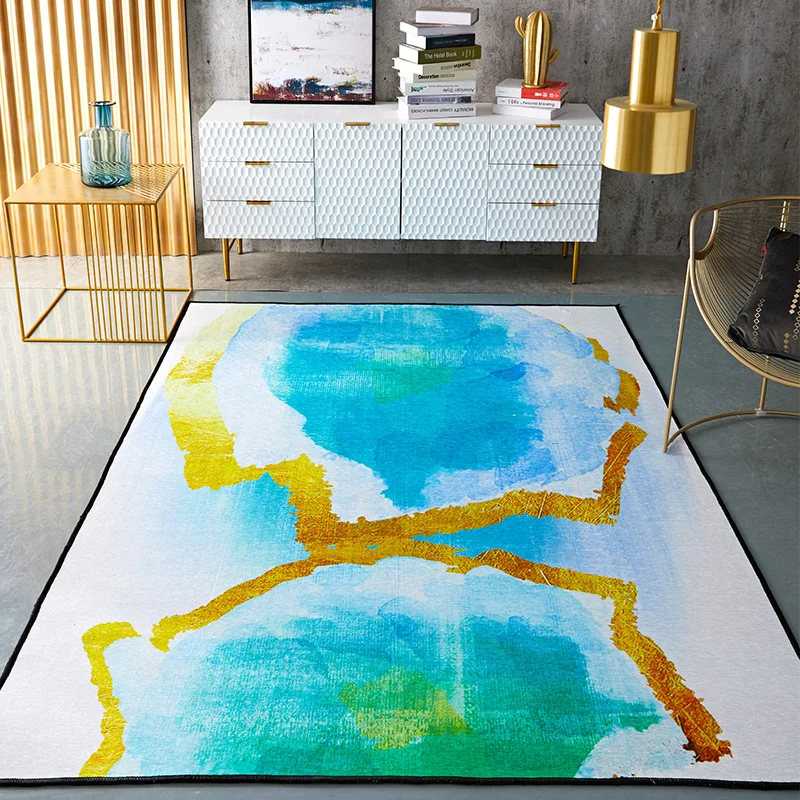 

Nordic INS abstract world large carpet home bedroom bedside entrance elevator floor mat sofa coffee table anti slip carpet