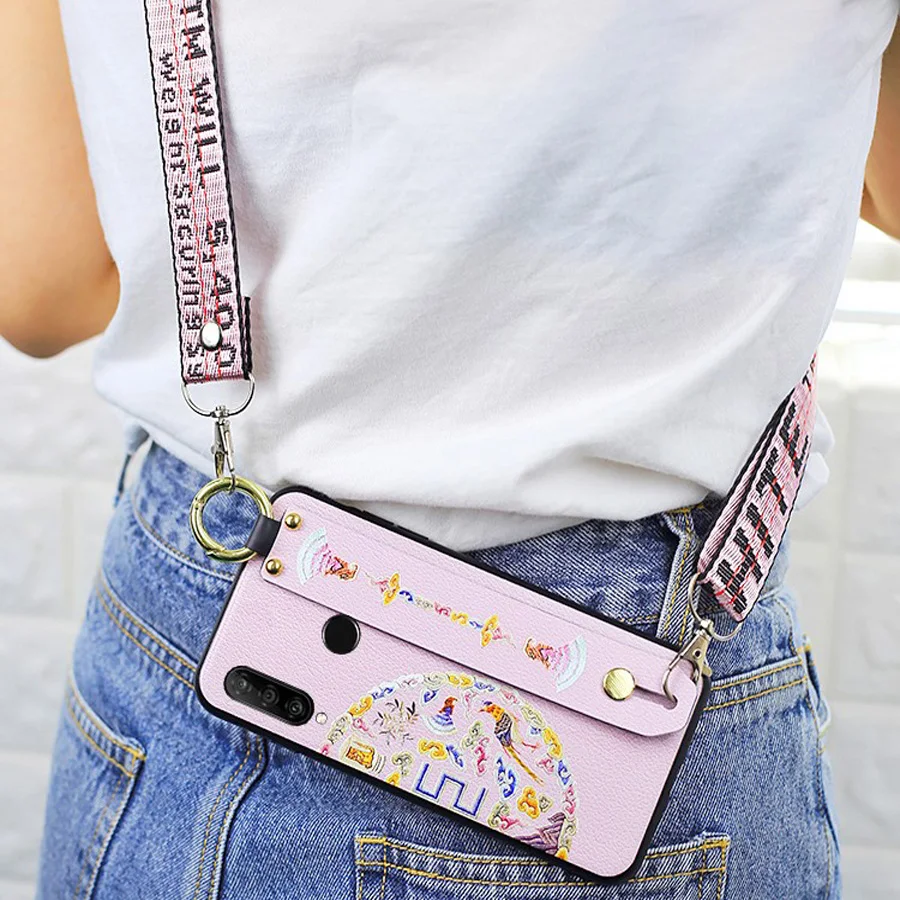 

wristband strap silicon case for xiaomi redmi note 7 5 pro mi 9 8 se lite case cover fashion long landyard holder soft phone bag