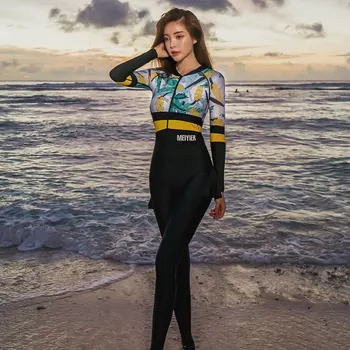 

Plus Size Rash Guard For Women Wetsuit Split Swimsuit 2019 New Swim Suit Rushguard Rashguard Sports Leisure Skirt Long Sleeve