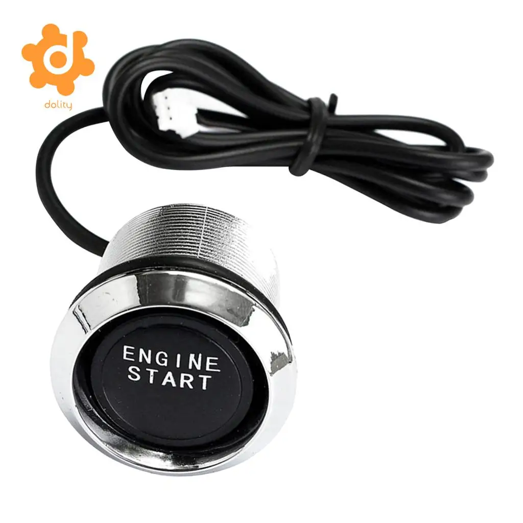 12V Blue LED Keyless Engine Start Push Button Switch Ignition Starter Kits