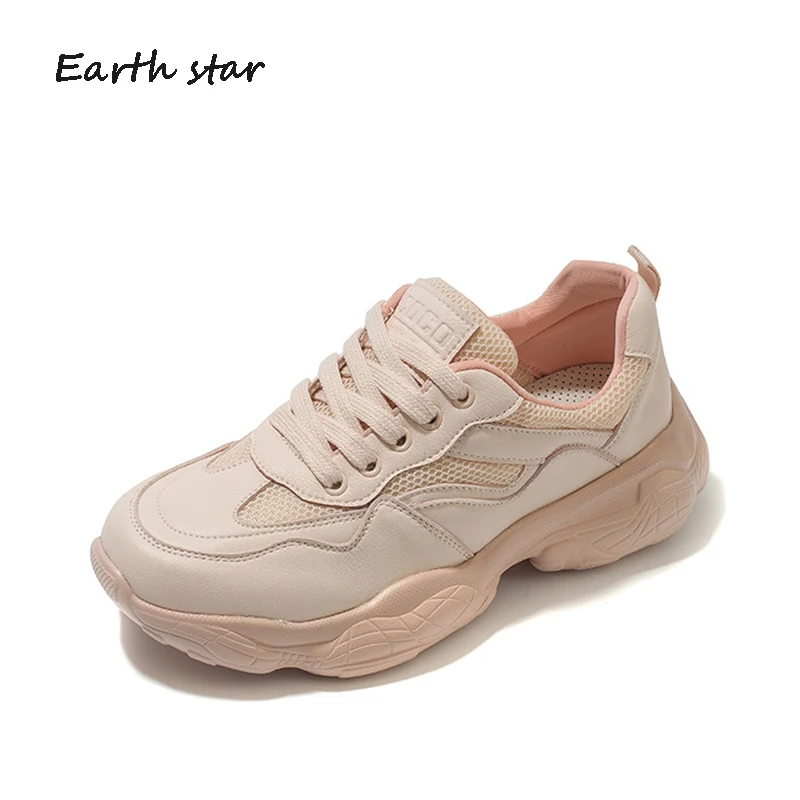 

Casual Shoes Women Chunky Sneakers Platform zapatos de mujer Patchwork 2019 Spring chaussure femme Ladies footware Breathable