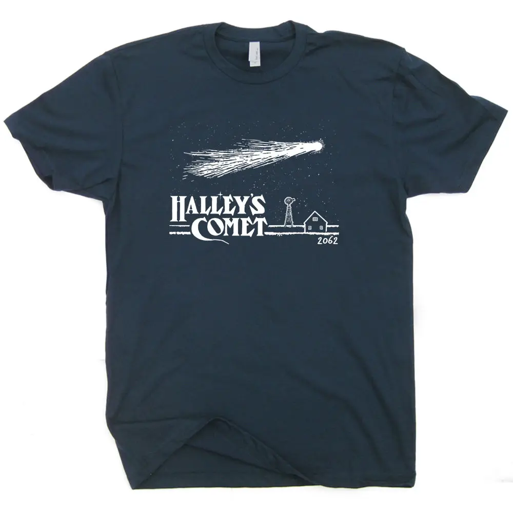 Топы крутая футболка Halley's Comet Asteroids Universe винтажная астрономия астрология с