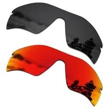 SmartVLT 2 шт поляризованные солнцезащитные очки Сменные линзы для солнцезащитных очков Оукли Радар Путь маскирующий черный и огненный красный