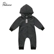 Newborn Kids Baby Clothing Autumn Winter Long Sleeve Hooded Romper Jumpsuit Zipper Warm Baby Clothes Outfits 2017 newborn baby boy winter long sleeve cotton clothing toddler baby clothes romper warm cartoon jumpsuit for 0 12 months